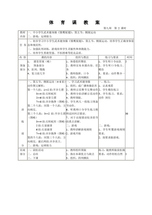 雏鹰展翅第五节教学设计