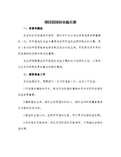 项目招投标实施方案