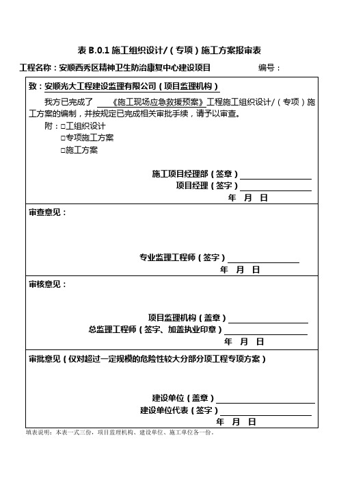 方案审批表