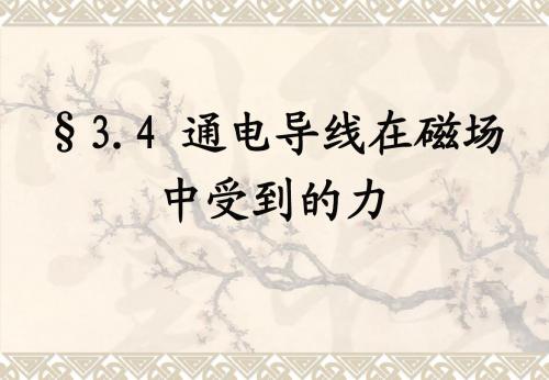 3.4 通电导线在磁场中受到的力