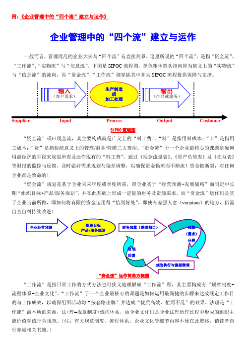 企业管理中的“四个流”建立与运作