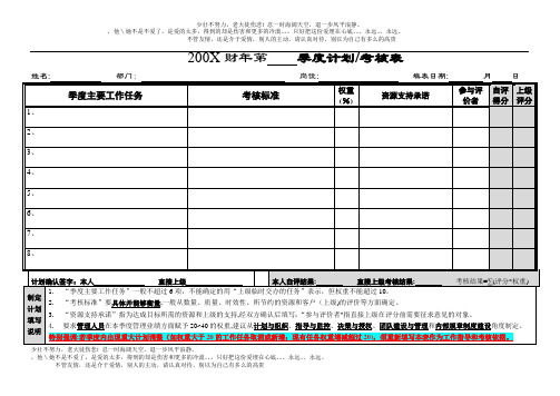 联想集团电脑有限公司个人季度绩效考核量表(试行版)(DOC-6页)