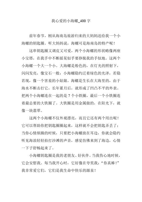 我心爱的小海螺_400字