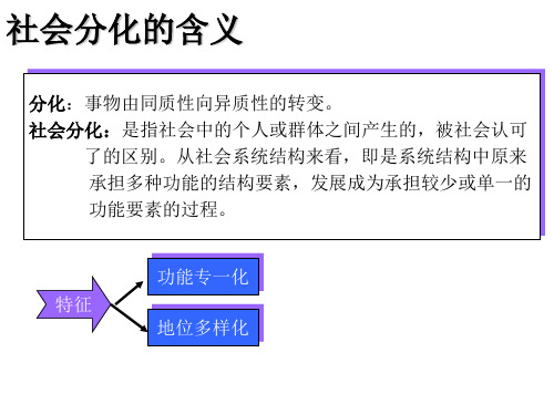 第七章社会分化与社会分层