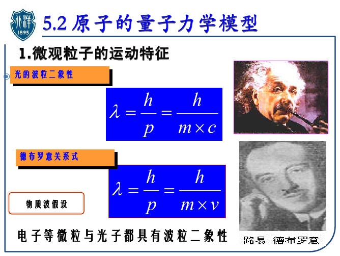 大学化学5.2 原子的量子力学模型