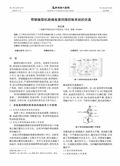 带钢卷取机跑偏电液伺服控制系统的仿真