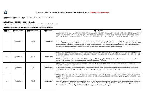 华晨宝马沈北工厂通勤线路