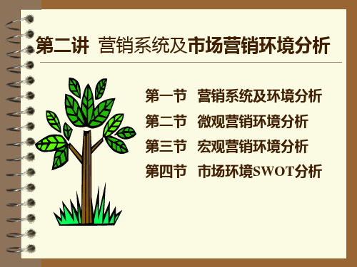 市场营销第二讲--营销系统及市场营销环境分析ppt课件