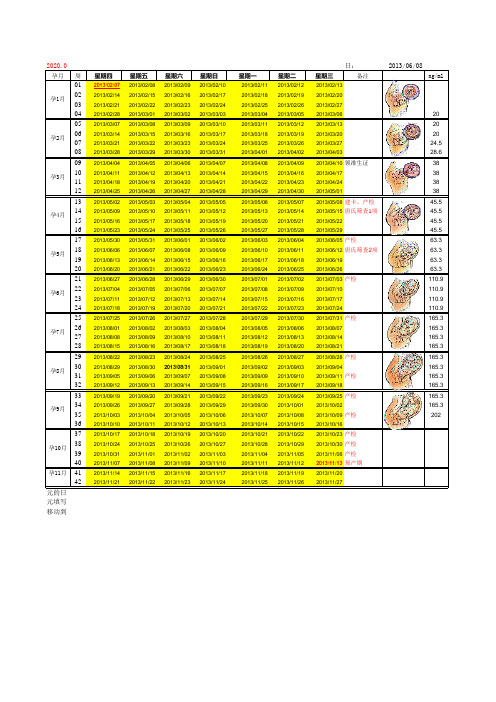 怀孕40周胎儿发育每周情况表-新版