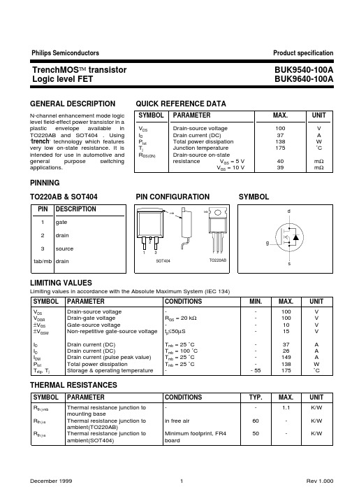 BUK9640中文资料