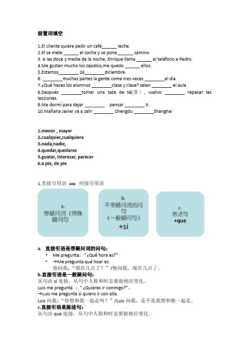 西班牙语(复习资料2)