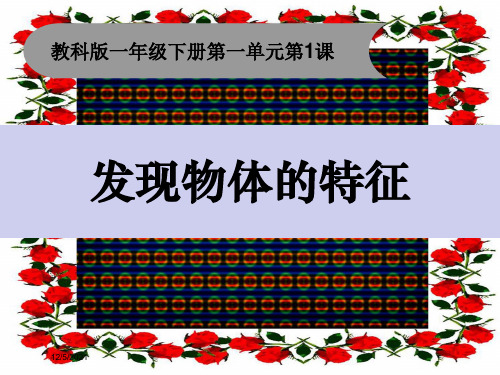 一年级科学 我们周围的物体 1.1《发现物体的特征》1教科小学一年级自然科学
