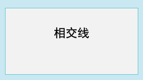 人教版七年级数学下册《相交线》相交线与平行线PPT精品课件