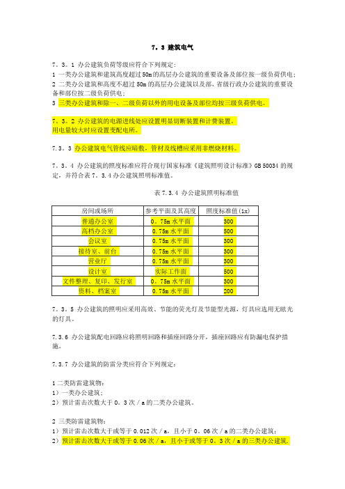 办公楼电气设计要点