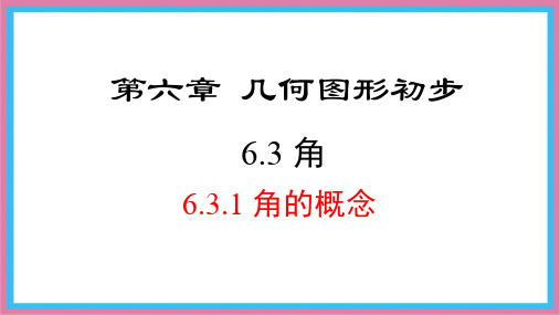 6.3.1 角的概念 课件-人教版(2024)数学七年级上册