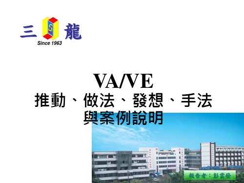 VAVE简介推动做法及案例-070926剖析