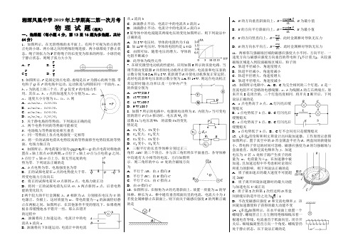 湖南省湘潭凤凰中学2018-2019学年高二下学期第一次月考物理试题(重点班)