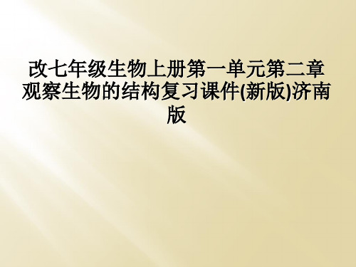 改七年级生物上册第一单元第二章观察生物的结构复习课件(新版)济南版