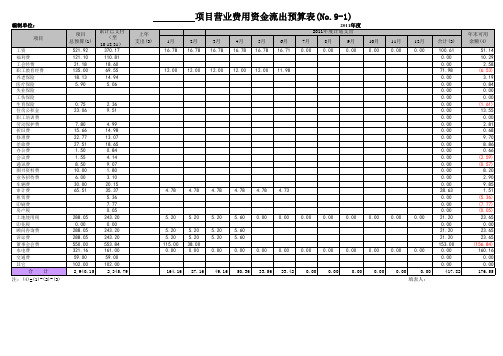 年度财务预算表-参考