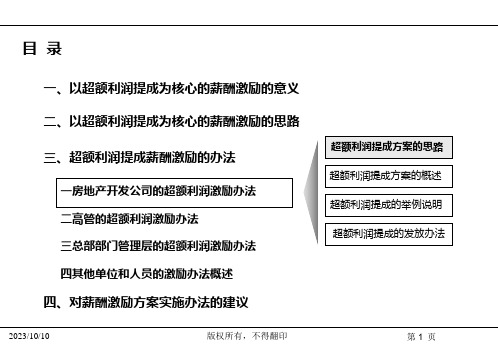 超额利润提成薪酬激励方案