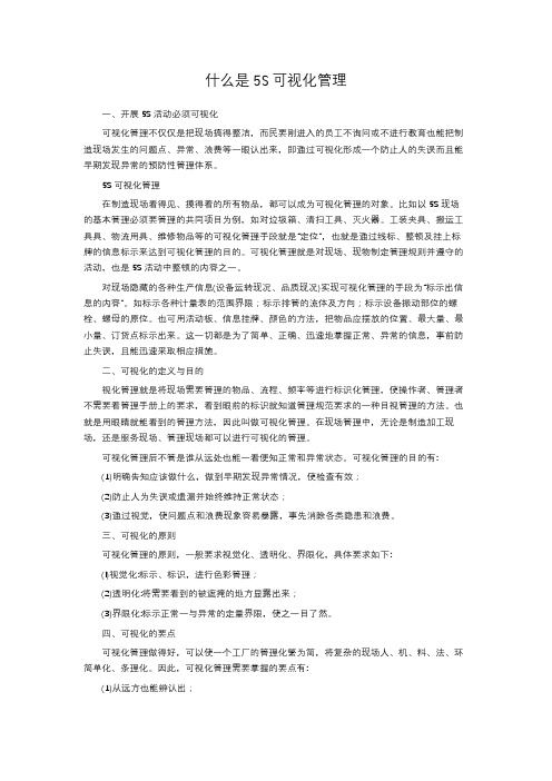 什么是5S可视化管理