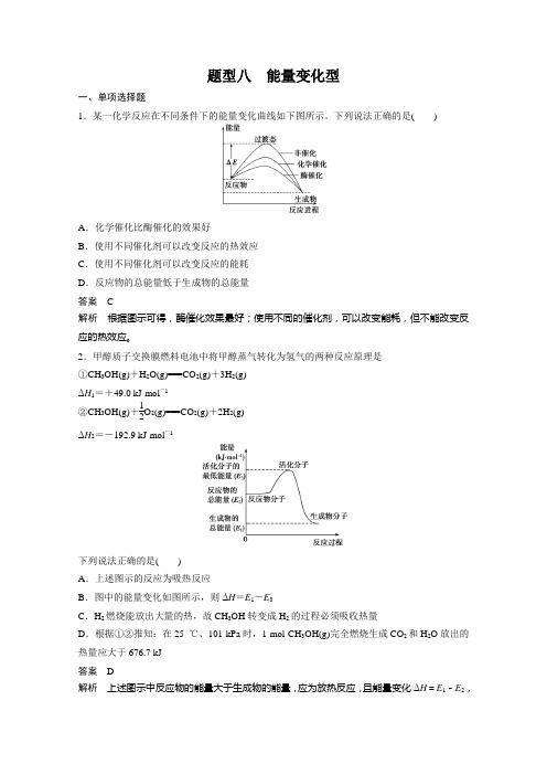 广东省2015届高考化学二轮复习选择题专练：能量变化型