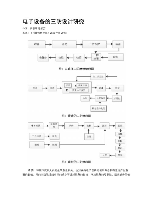 电子设备的三防设计研究