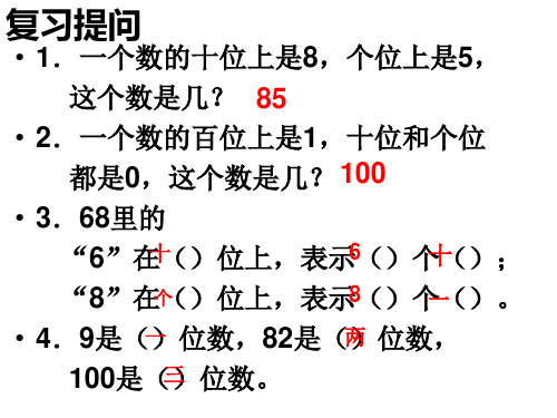 2013人教版一年级下册数学第四单元_数的顺序__比较大小