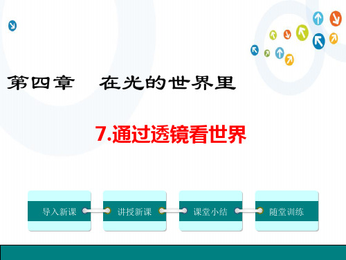 教科版八年级物理上册 4.7 通过透镜看世界 课件( 34张ppt)