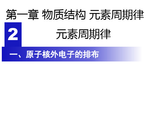 2.1.2.1 原子核外电子的排布