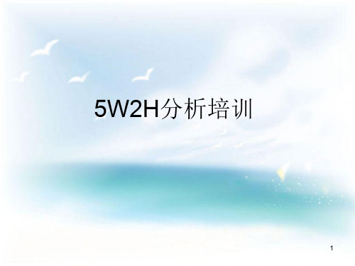 5W2H培训讲义ppt课件