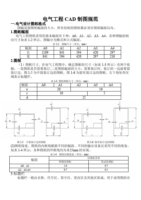 电气工程CAD制图规则