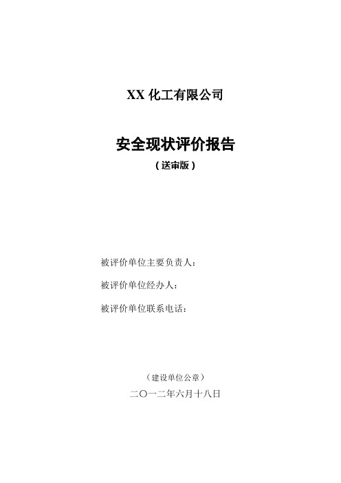 化工有限公司安全评价报告_精品