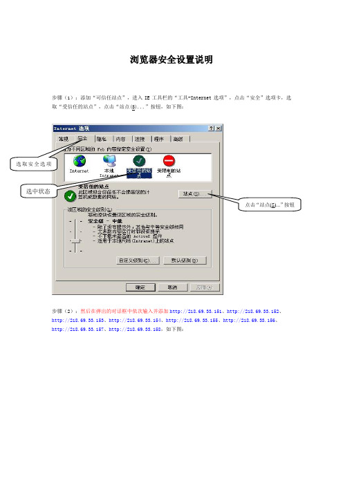 浏览器安全设置说明文档