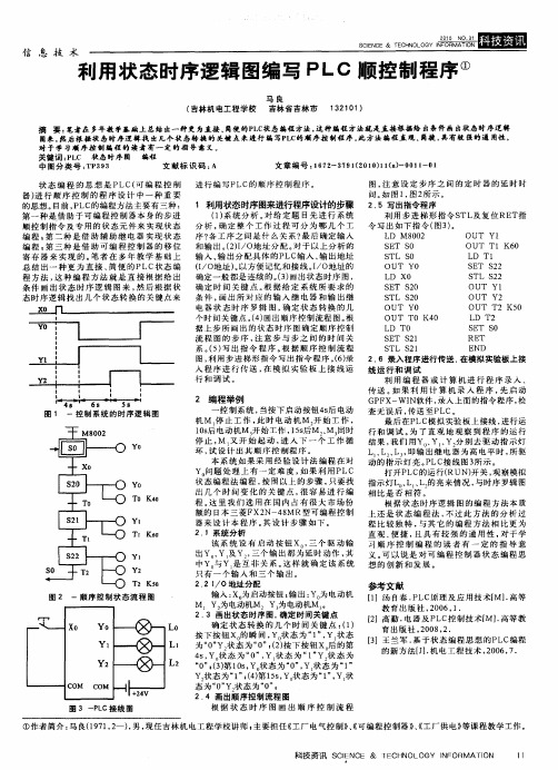 利用状态时序逻辑图编写PLC顺控制程序