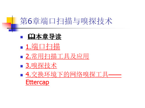 第6章-端口扫描与嗅探技术