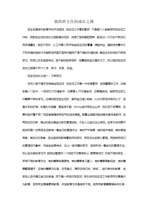 我的班主任的成长之路