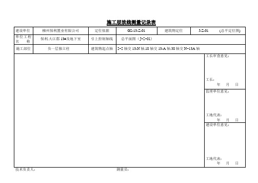 放线测量记录表(图表)(1)