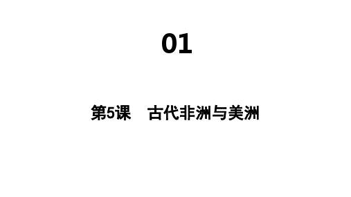 高中历史必修第2册 中外历史纲要下 第二单元 中古时期的世界 第5课 古代非洲与美洲