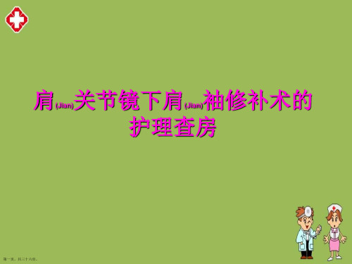 肩关节镜下肩袖修补术的护理查房ppt演讲