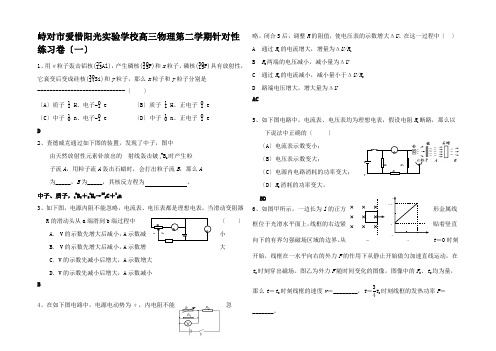 高三物理下学期针对性练习1