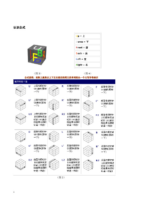 新手魔方公式图解