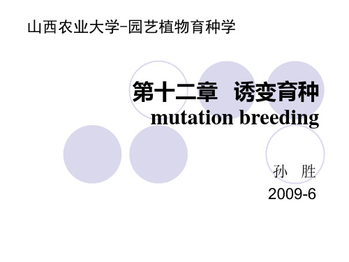 园艺植物育种学12诱变育种