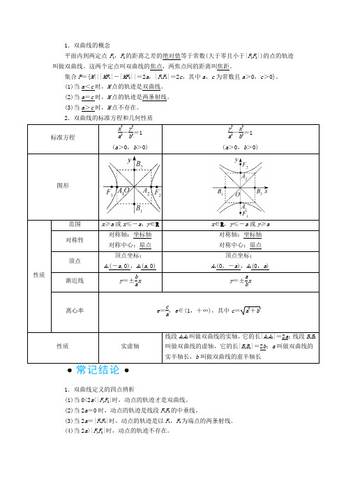 苏教版高中数学选修2-1  双曲线  教案