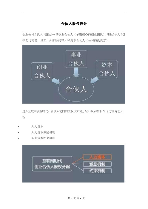 合伙人股权结构设计