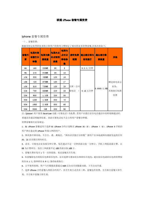 iphone套餐明细