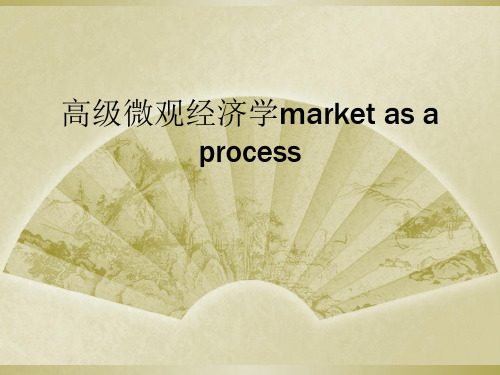 高级微观经济学market as a process