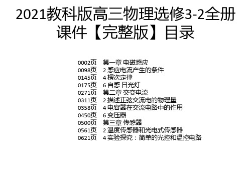 2021教科版高三物理选修3-2全册课件【完整版】