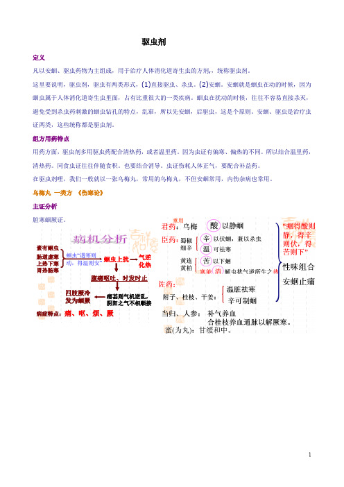 方剂学最新讲义、课件WORD版本(新)---驱虫剂