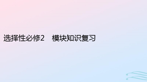 新教材2024版高中政治模块知识复习课件部编版选择性必修2